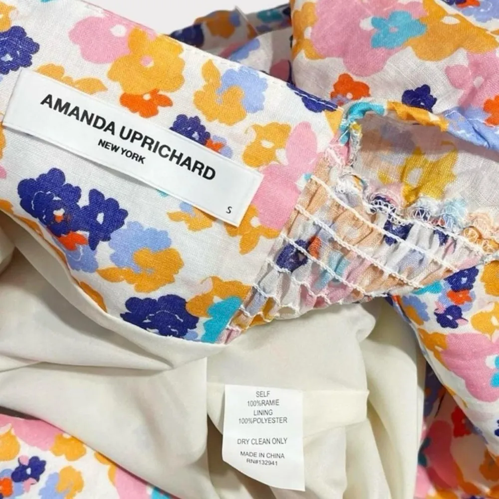 NEW AMANDA UPRICHARD Darling Floral Mini Dress, Madagascar, Small - Image 11