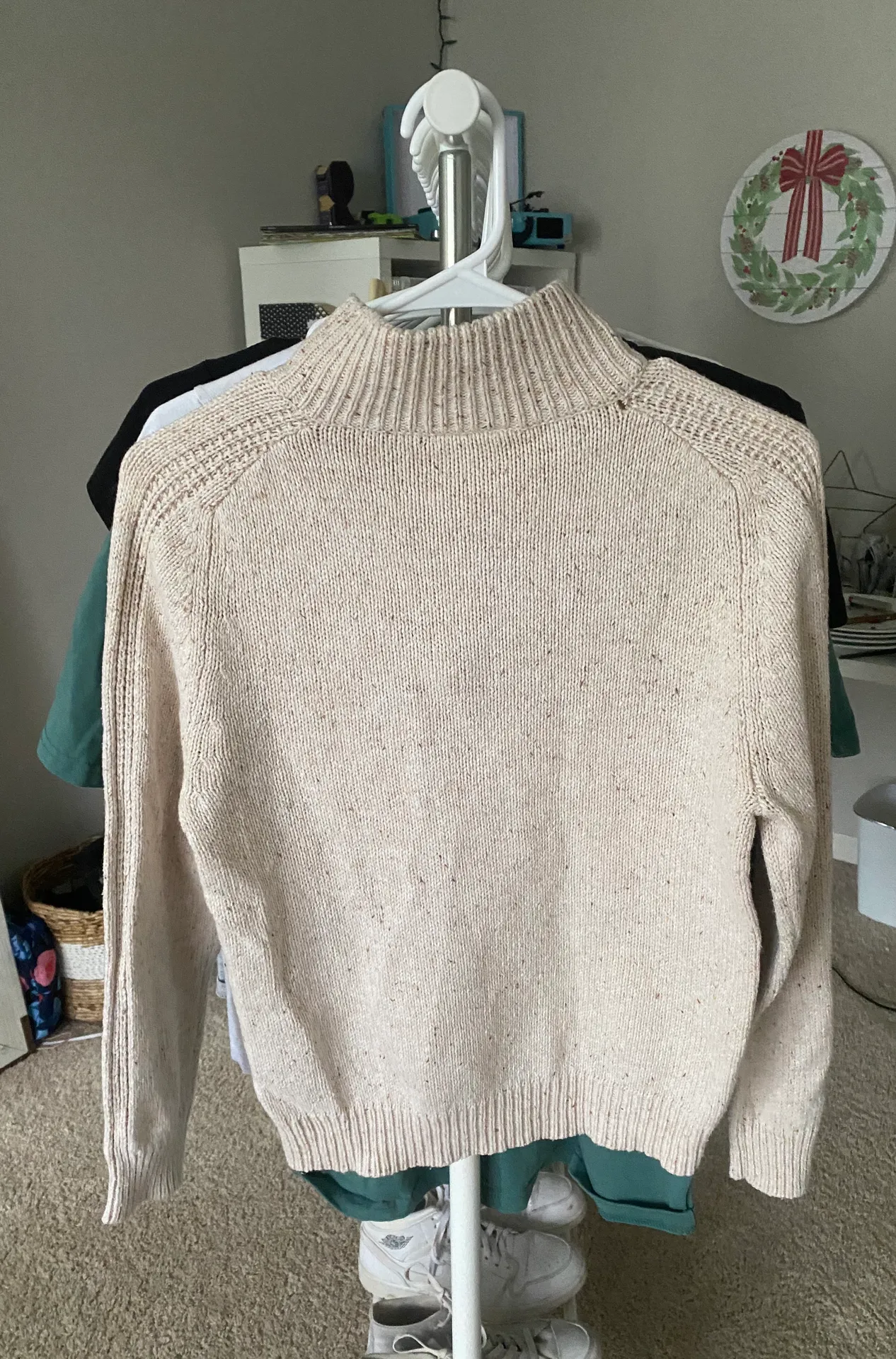 knit quarter zip Tan Size XS - Image 2