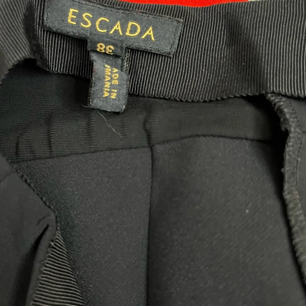 Escada Tuska Black Stretch Slim Pants Sz 38 (US 8) EUC Professional Seams Taper - Image 10