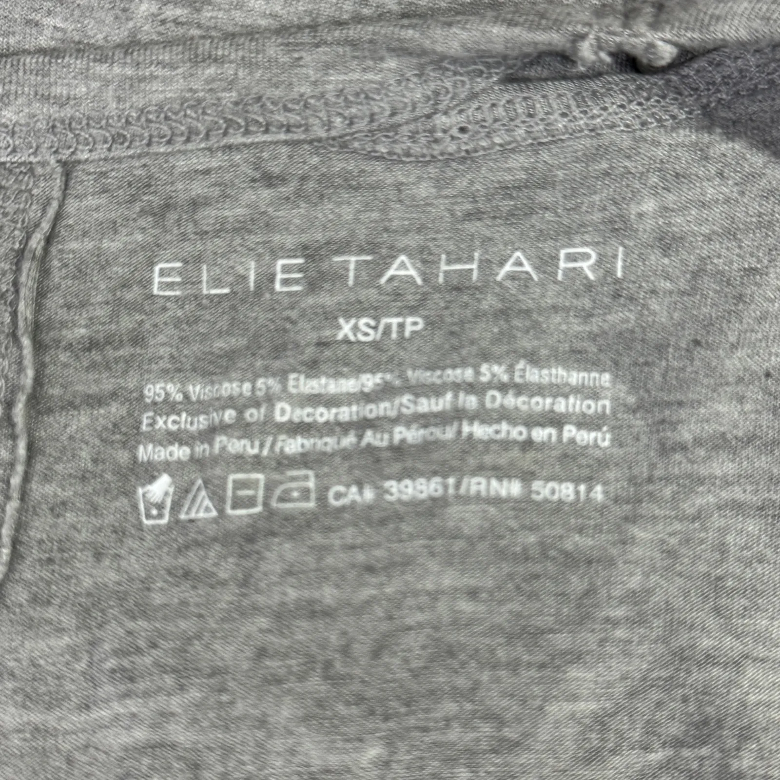 Elie Tahari Tank Top Studded Gray Womens XS Sleeveless Shirt Casual Edgy Neutral - Image 6