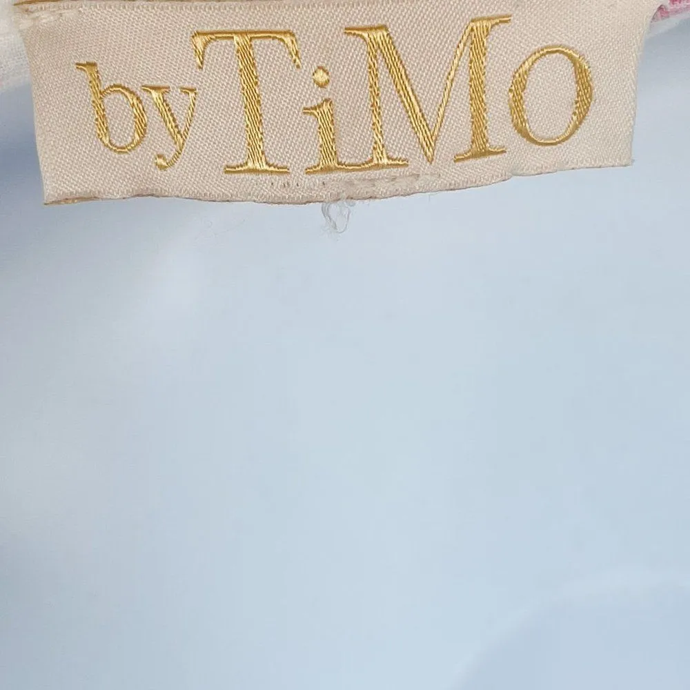 byTiMO Cotton Slub Midi Dress Floral Print Lace Button Down Cottagecore Small - Image 82