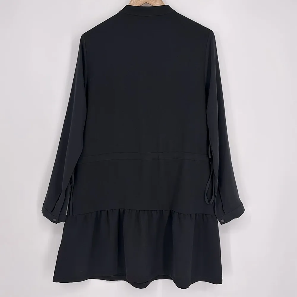 ALL SAINTS Lin Long Sleeve Dress Women’s Size 10 in Black in EUC! - Image 7