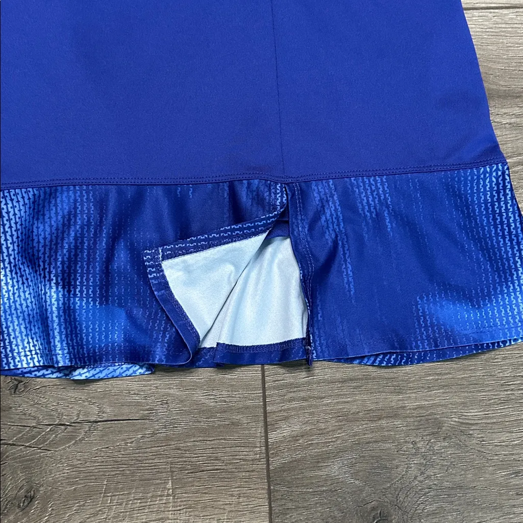 Callaway 17" High Rise Digital Dye Block Flounce Golf Skirt Skort Blue Size XL - Image 5