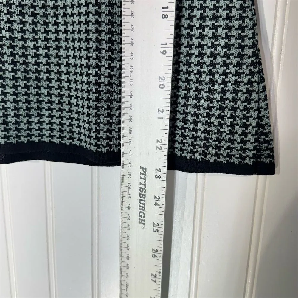 Vintage Exclusively Misook Petite S Houndstooth Sleeveless Knit Top Quiet Luxury - Image 5