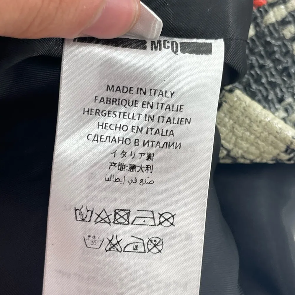 Alexander McQueen McQ Vintage leather Plaid Skirt size small waist 26 size 4 - Image 11