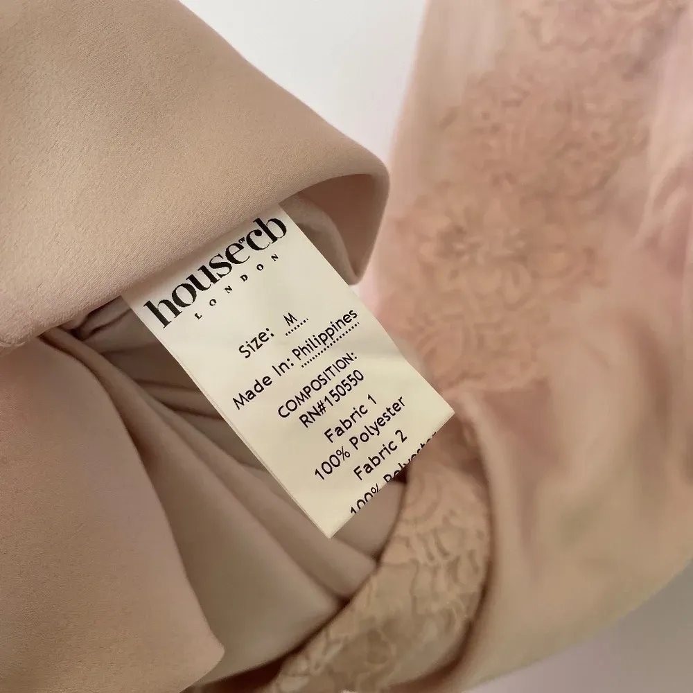 HOUSE OF CB 'Georgia' Crystal Satin and Lace Midi Dress cutout Size M NWOT‎ - Image 13