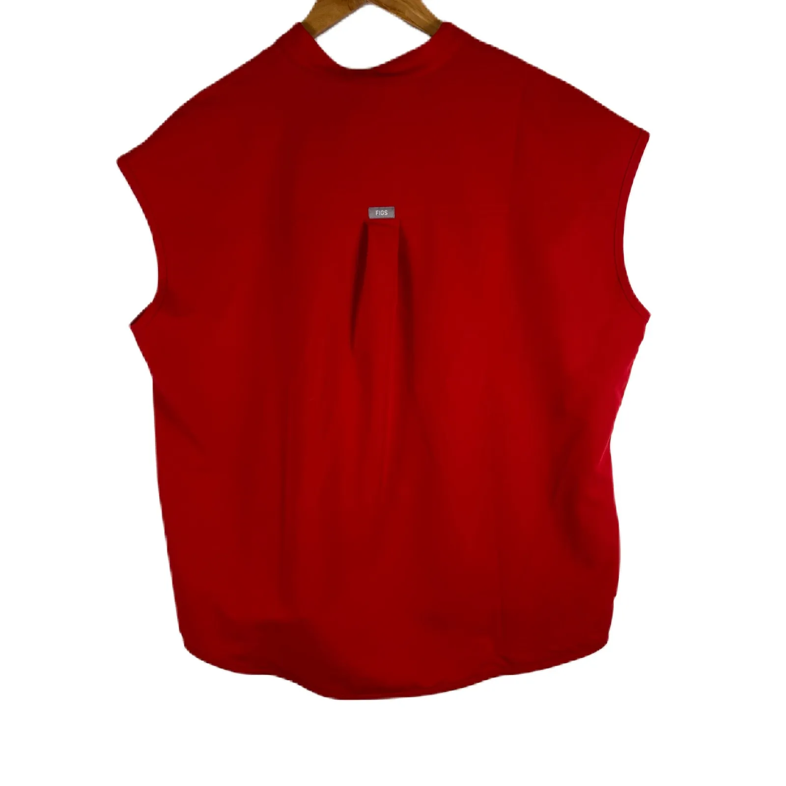 FIGS  Rafaela Scrub Top Technical Collection Red Sleeveless Women's Medium NEW - Image 2