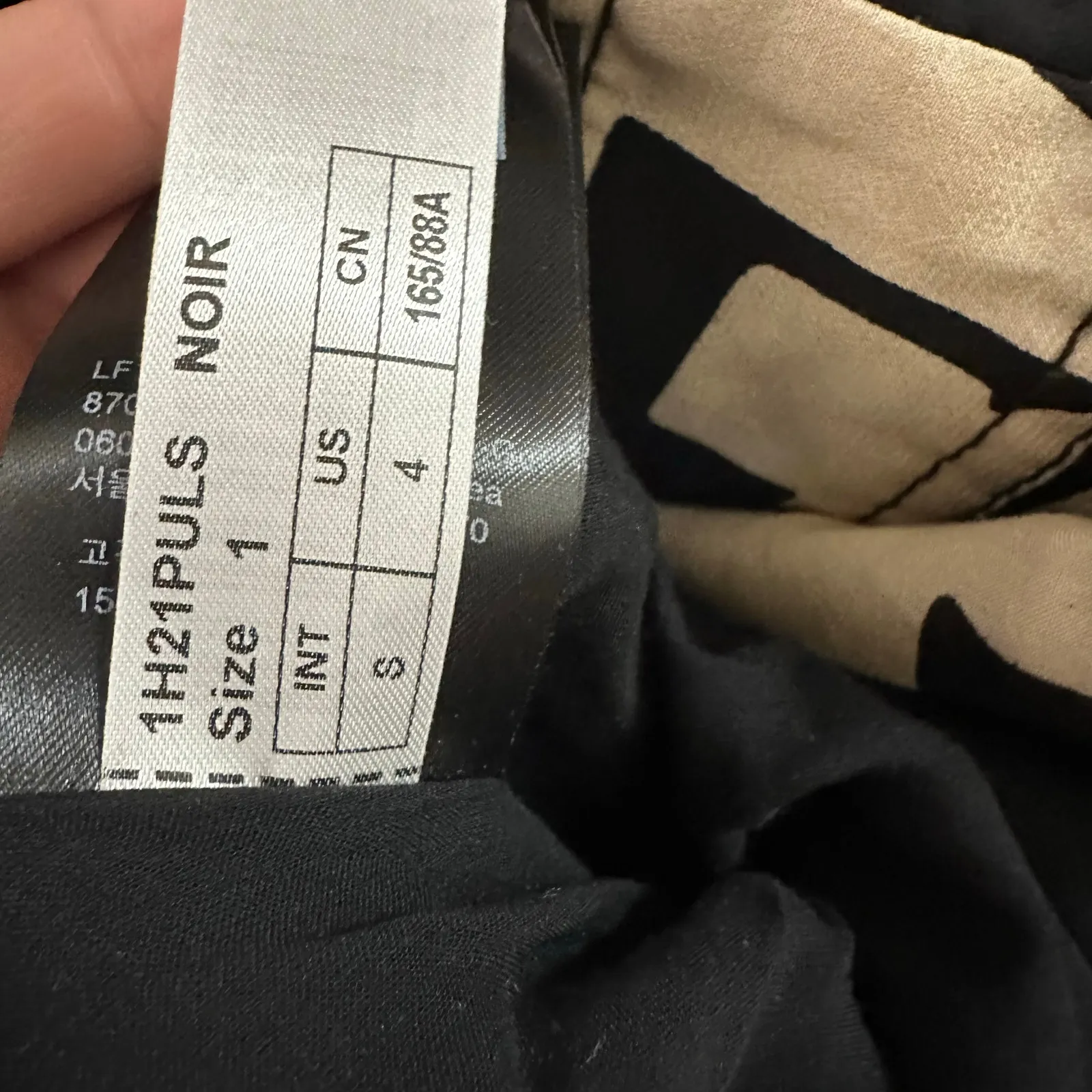 BA&SH Pulse Printed Split Neck Mini Dress In Black - Image 6