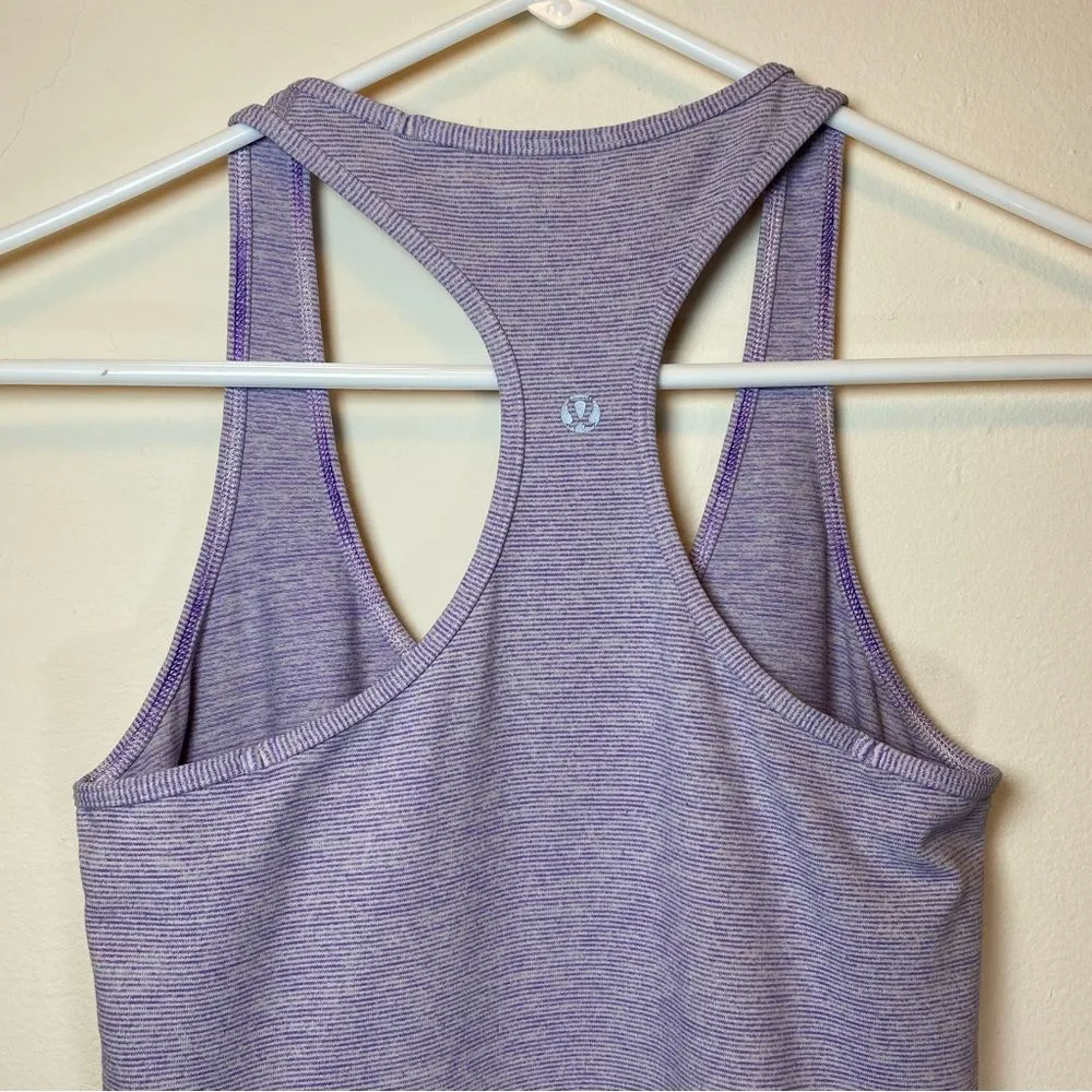 LULULEMON Cool Racerback Long Tank Top in Heathered Persian Purple Sz Small - Image 9