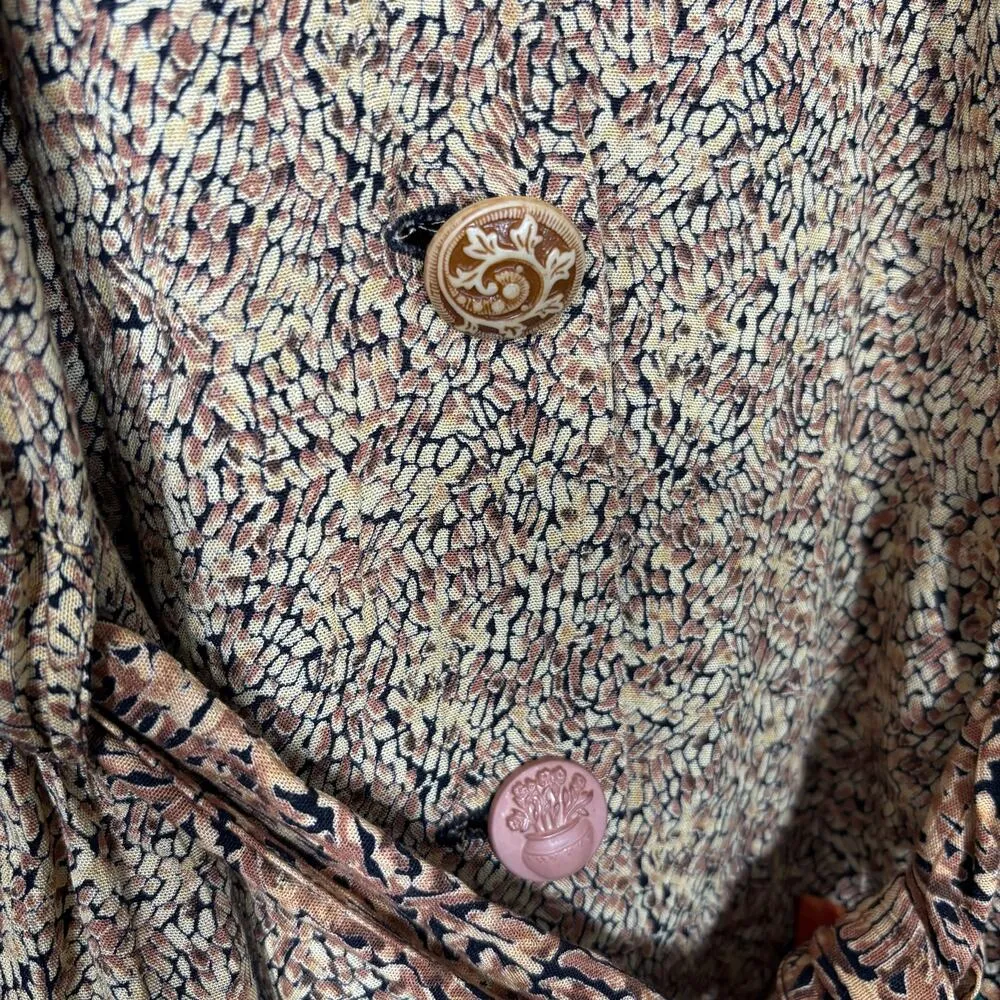 Carole Little Vintage 1990's Women's Beaded Leopard Print Long Blazer - Image 4