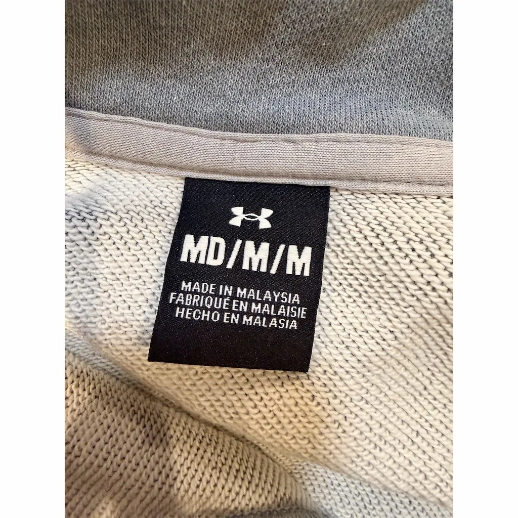 Under Armour Sweatshirt Womens Size M Gray 1/4 Zip Pullover Mock Neck - Image 2