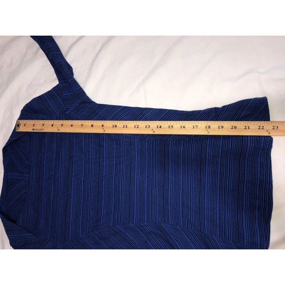 Lululemon Kanto Catch Me Long Sleeve Size 4 Stripe Sapphire Blue Black Top Shirt - Image 10