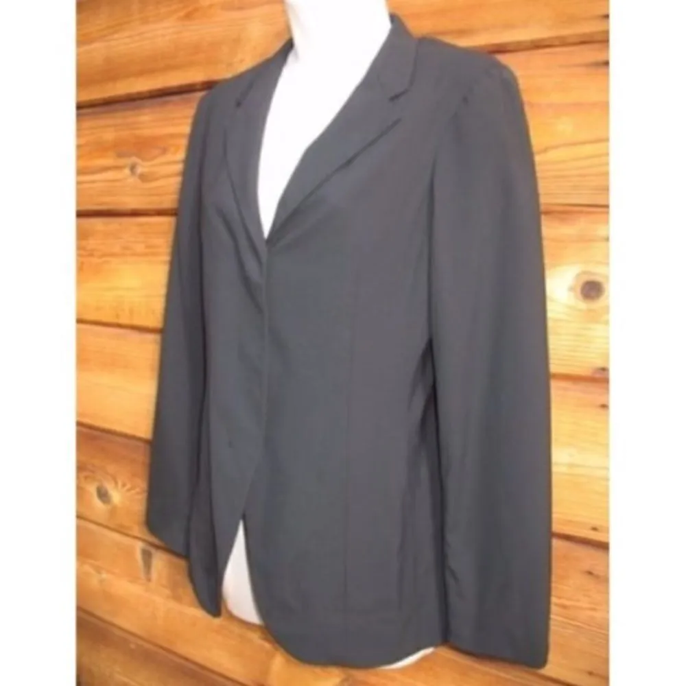 Jil Sander Black Wool Silk Blazer - Image 3