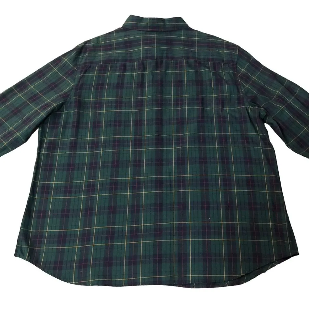 Pendleton Blouse Womens 18 NEW Celebration Tartan Blue Green - Image 4