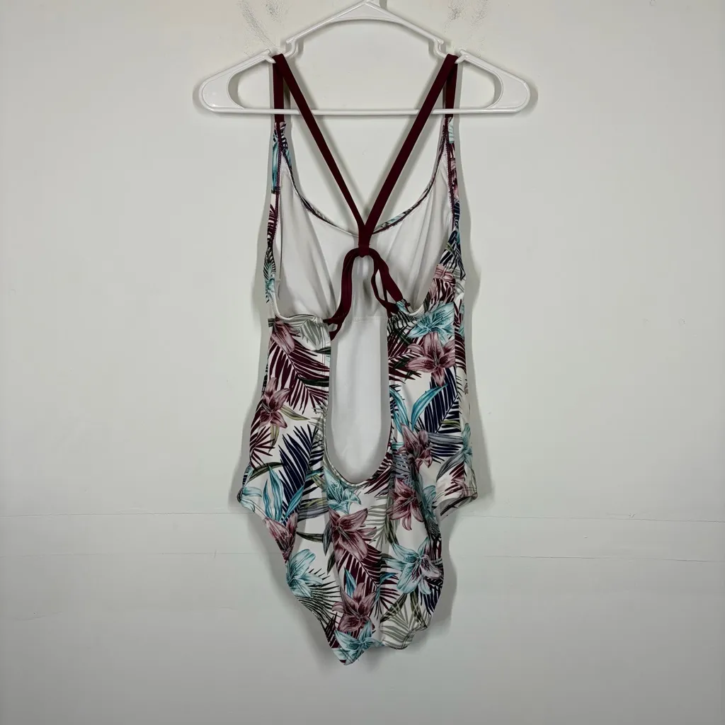 Hurley Floral One Piece Swimsuit Size Large - Image 6
