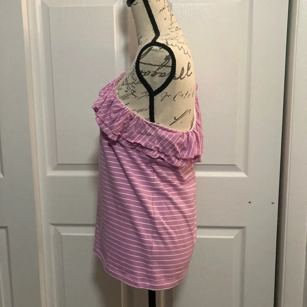 American Living One Shoulder Ruffled Neck Tee - Image 4