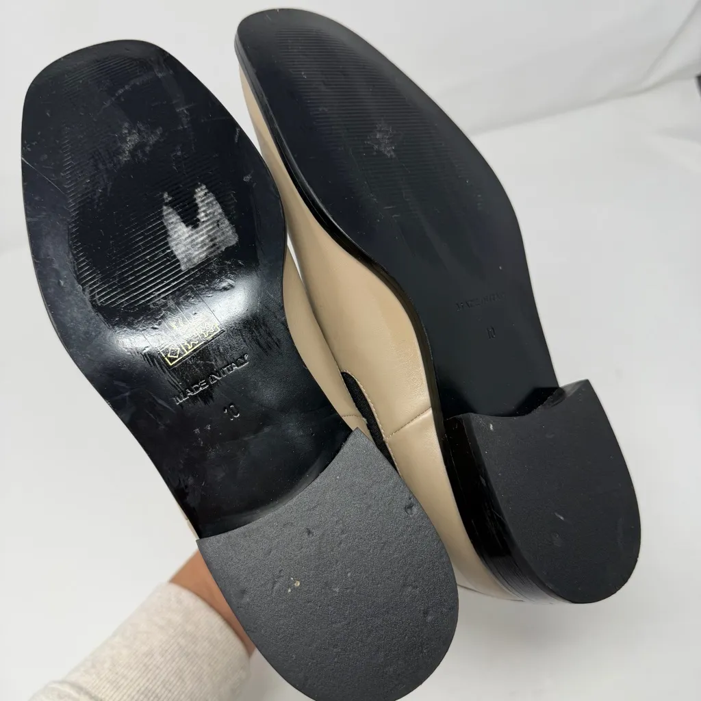 EVERLANE The Italian Leather Square Toe Chelsea Boot Sand Cream Womens Size 10 - Image 8