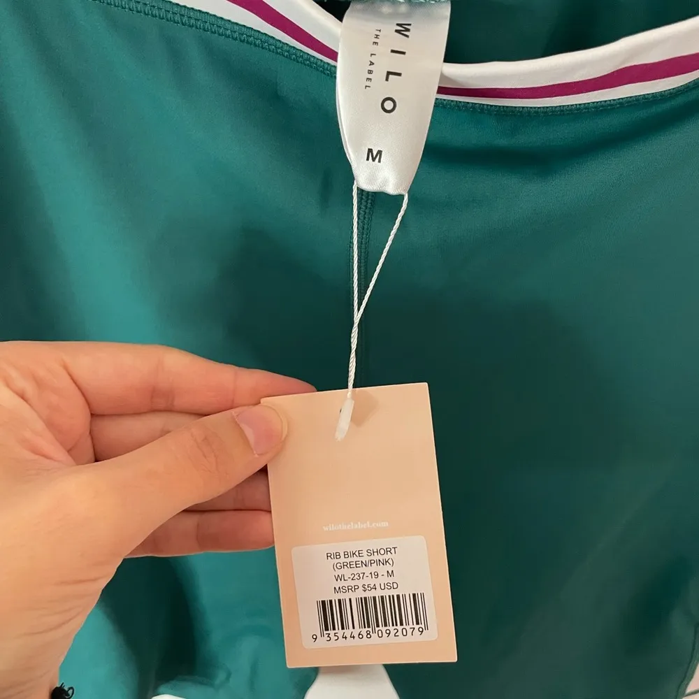 WILO The Label Biker Shorts New size medium rib bike shorts green/pink Green - Image 3