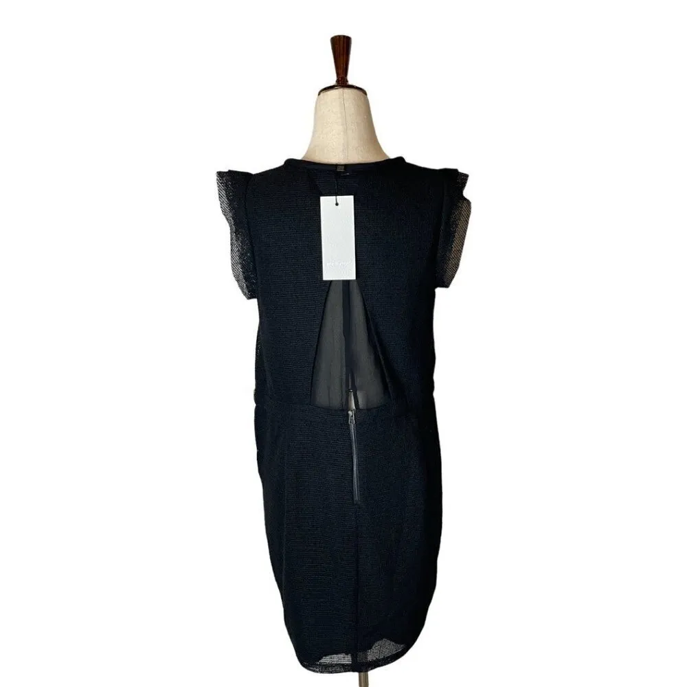 See U‎ Soon Black Aztec Embroidered Belt Cap Sleeve Fit And Flare Dress Size S - Image 3