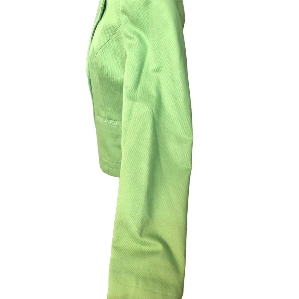 Charter Club lime green textured career blazer size 8 - Image 3