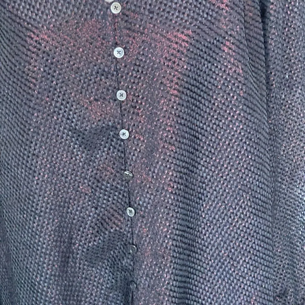 Current Air Womens Blouse Size Large Top Long Sleeve Dark Academia Gothic Chic - Image 4