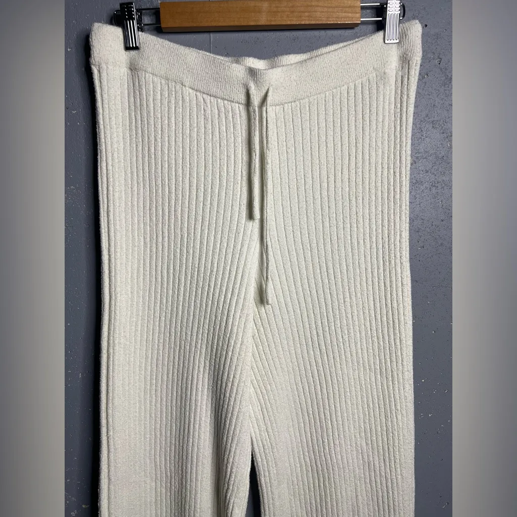 Good American Terry Rib Knit Wide Leg Pants.  Size XL - Image 5