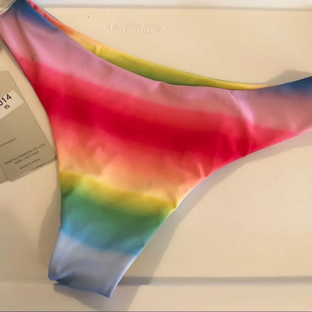 Yira Rainbow Bikini Bottom‎ nwt Yellow - Image 2