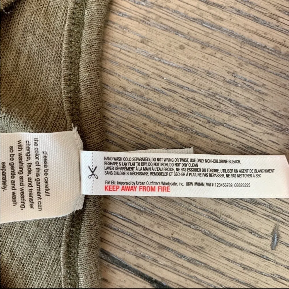 NWOT Free People Army Green Linen Bodysuit Tank S - Image 12