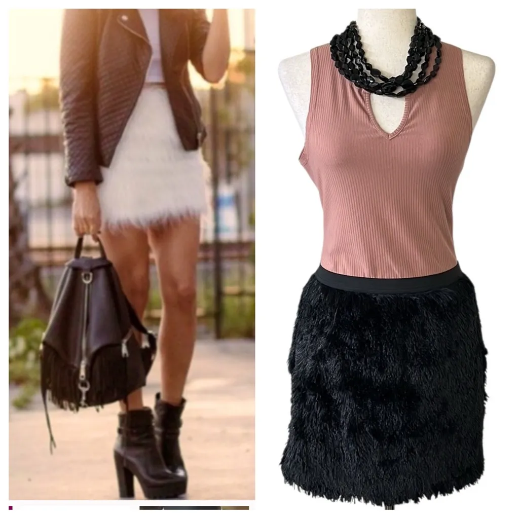 Petticoat Alley Faux Fur Mini Skirt - Image 2