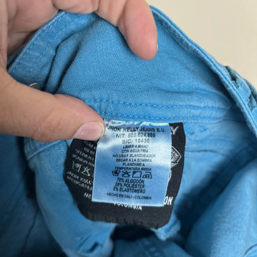 Women’s John Kelly But Lifting Colombian Skinny Jeans Turquoise Size 14 Blue - Image 13