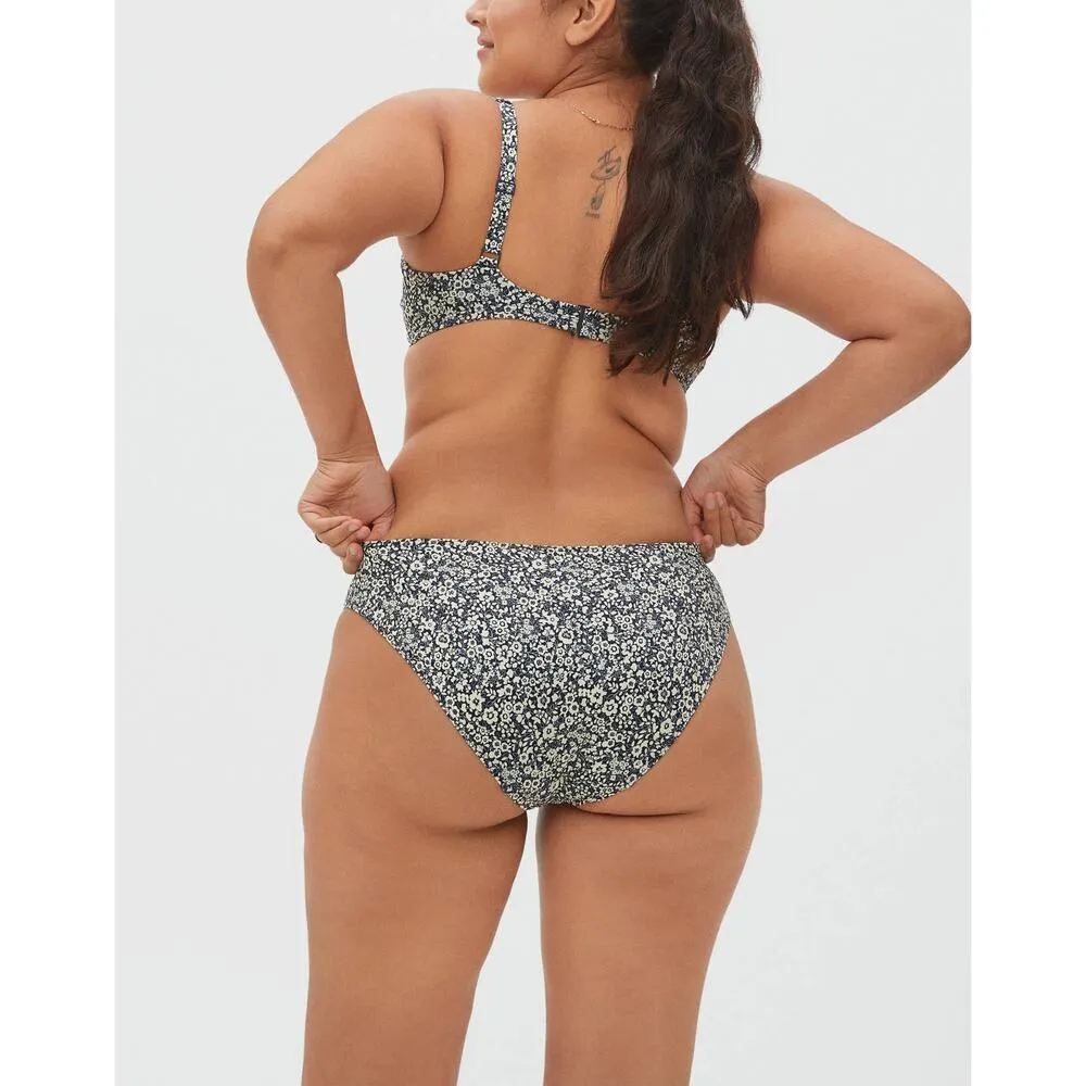 Everlane The Bikini Bottom in Low-Rise in Navy Floral S NWT - Image 3