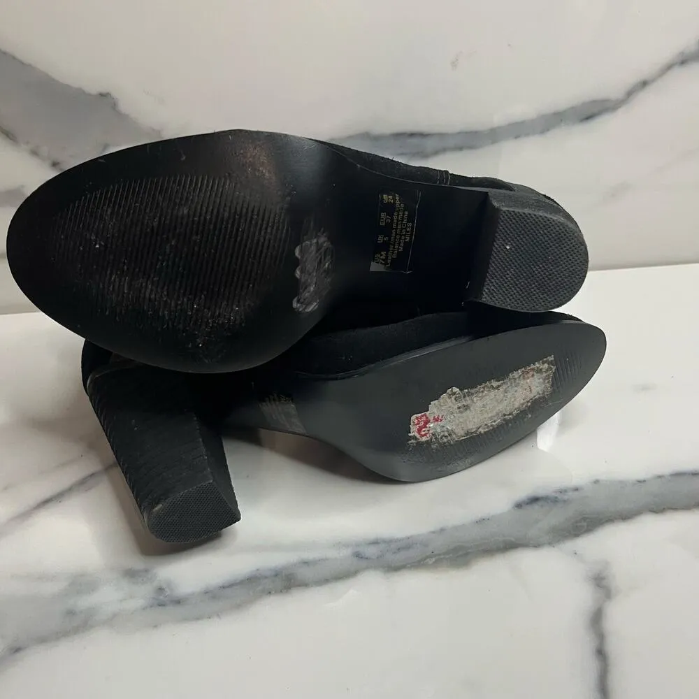 Carlos Santana | Women's Black Suede Festival Boho Heeled Miles Boots Sz 7 - Image 7