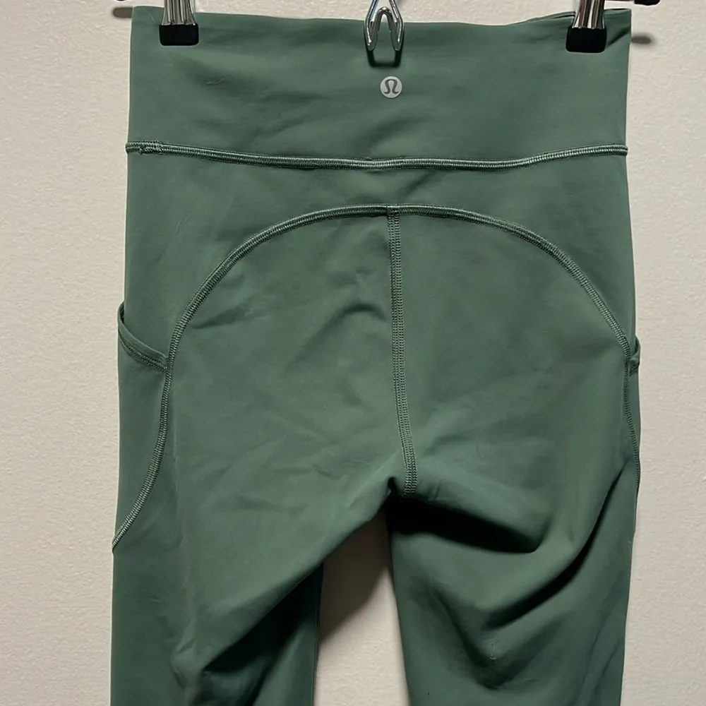LULULEMON Invigorate High-Rise 25" Leggings, Green, Size 4 - Image 4