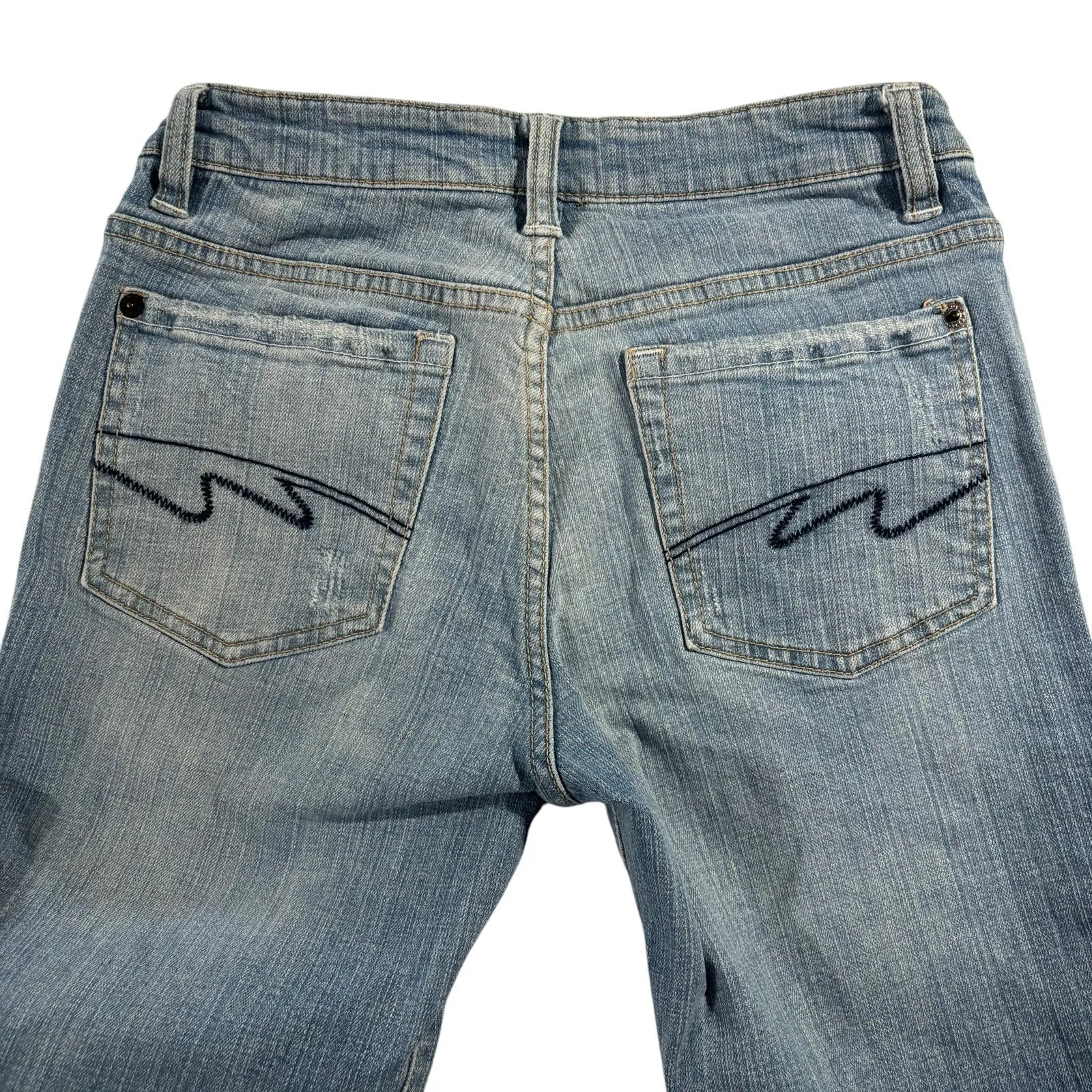 Nine DMBM Jeans Low Rise Boot Cut Faded Medium‎ Wash Women's Size 7 26x30" Blue - Image 5