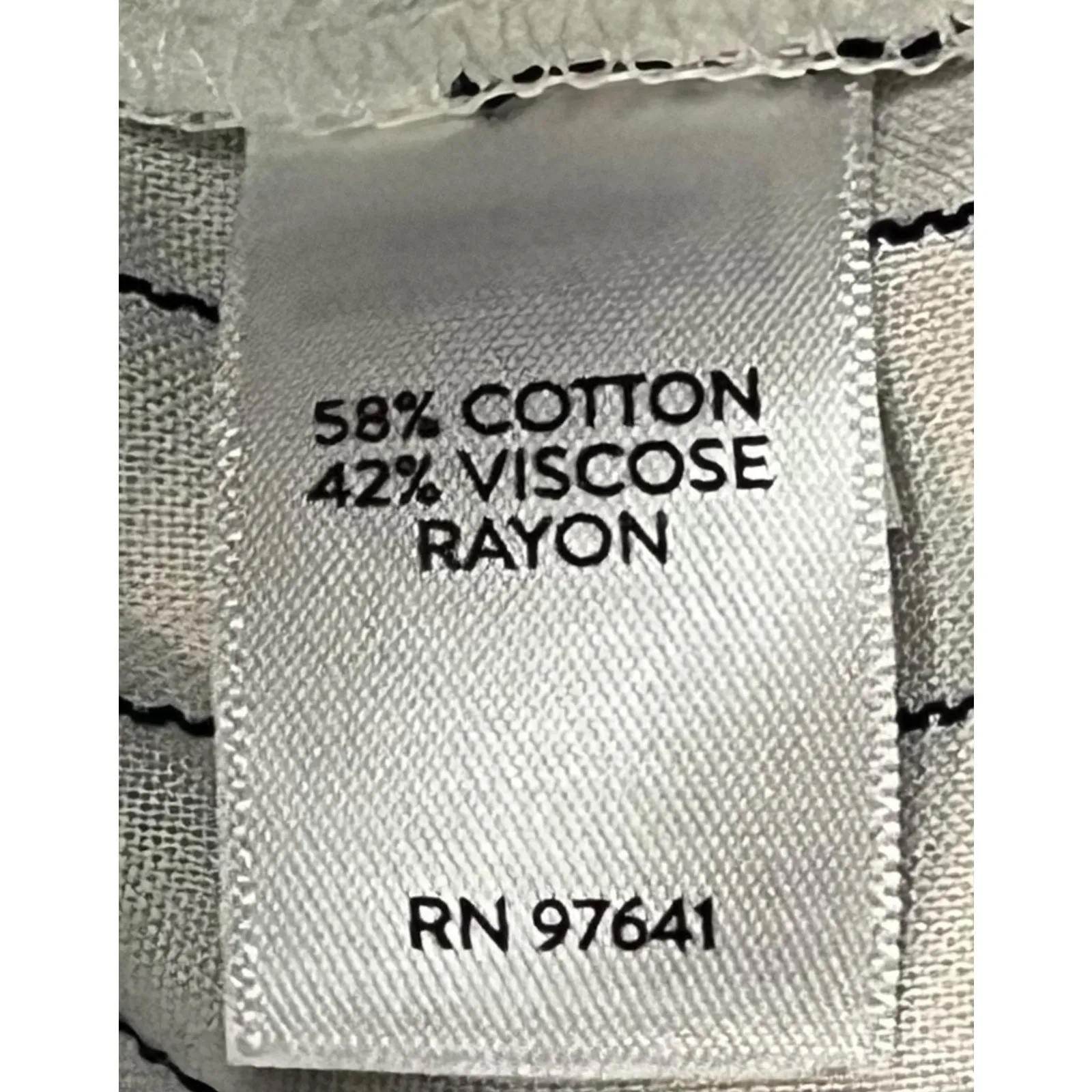 Pure J Jill Dobby Dress Blue White Size Medium Tall V Neck Flutter Sleeves Boho - Image 10