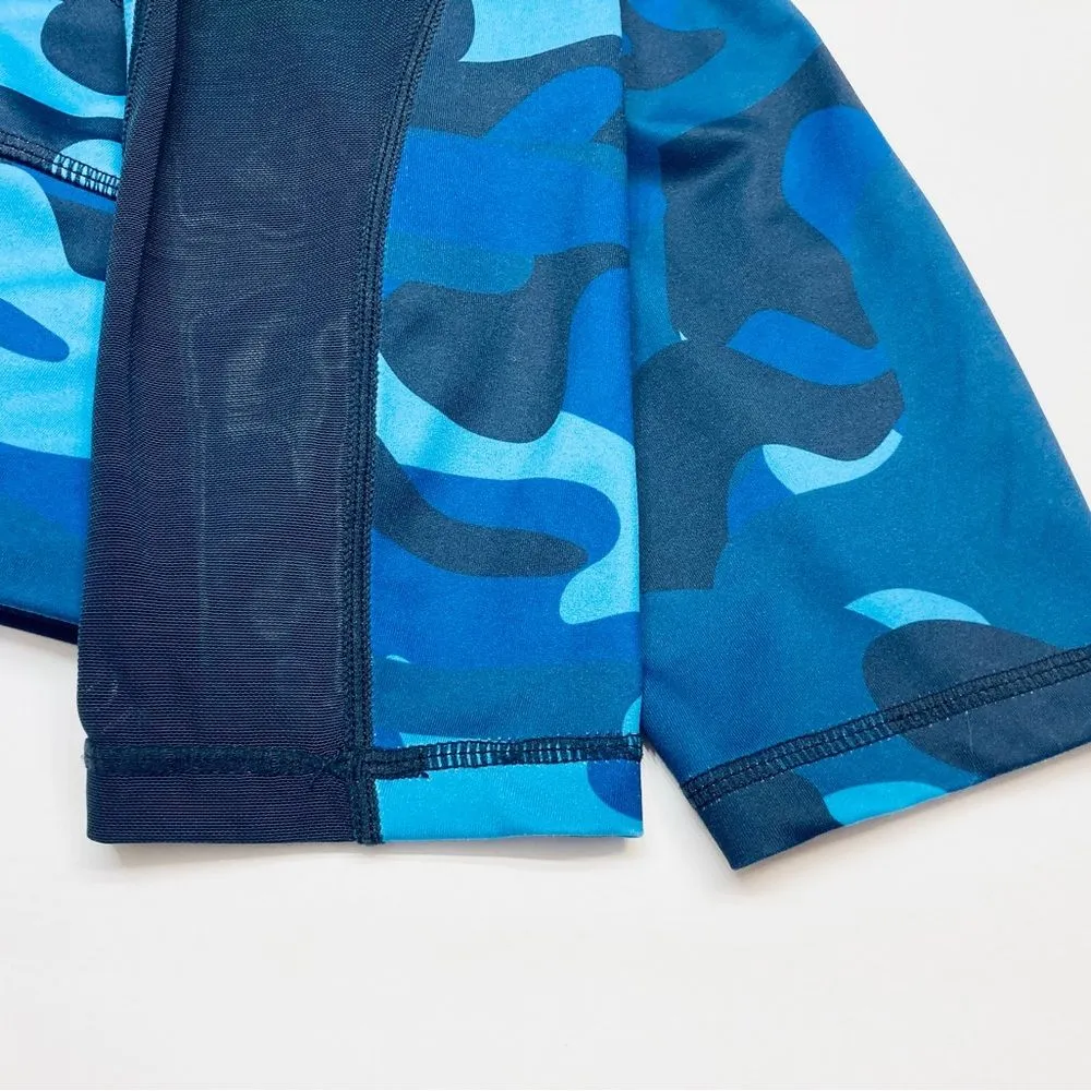 ZYIA Light n Tight‎ Navy Blue Camo Mesh High Rise 7/8 Leggings Size 4 - Image 8