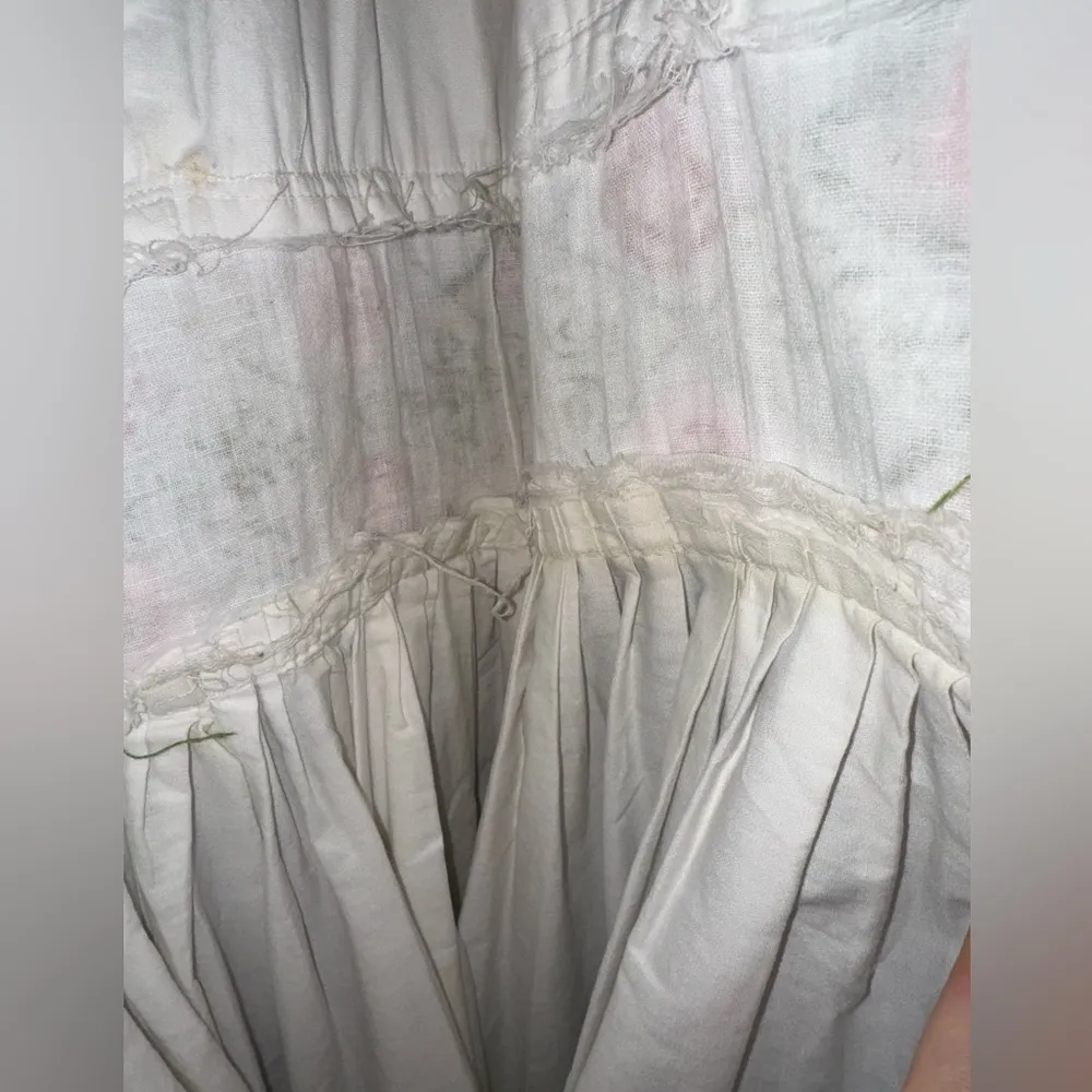 Antique  And Embroidered A-Line Pleated Dress Small - Image 11