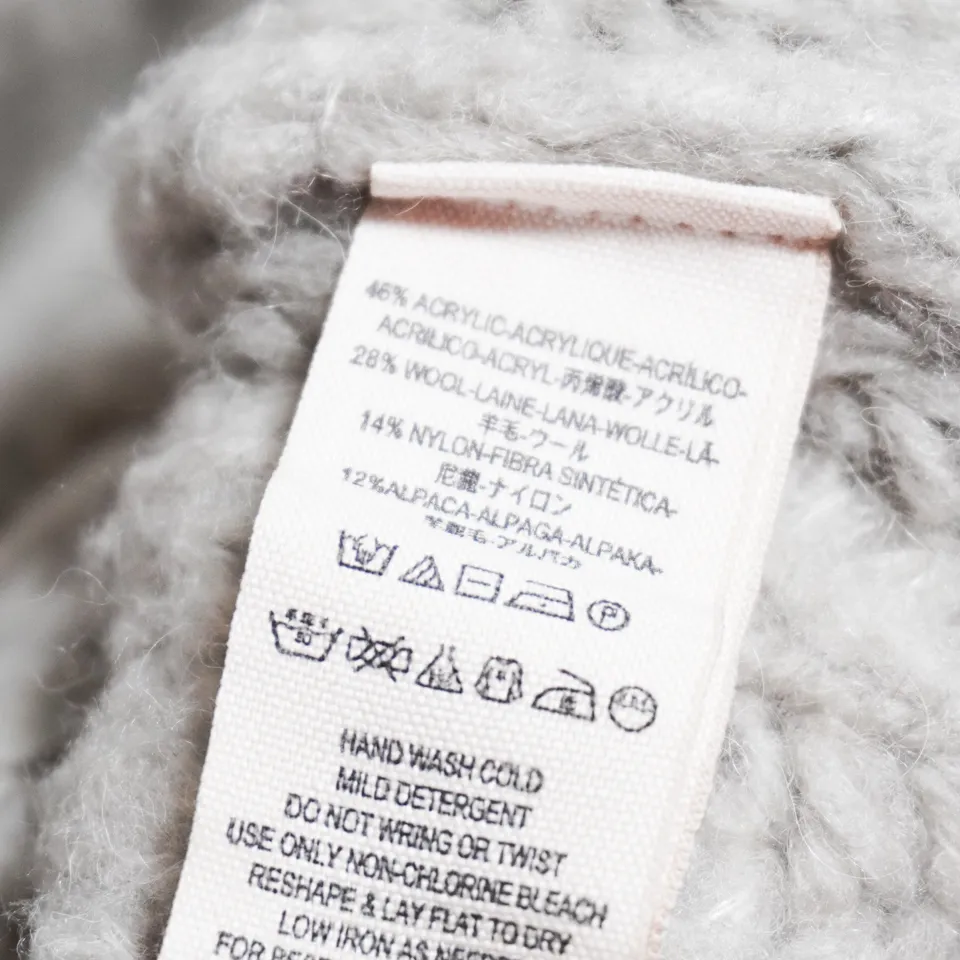 Free People  Fluffy Fox Wool Alpaca Blend Knit Stretch Turtleneck Sweater Gray XS - Image 4