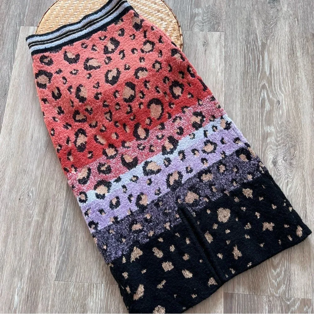 Anthropologie‎ maeve leopard print wool blend pencil skirt women’s size XS - Image 8