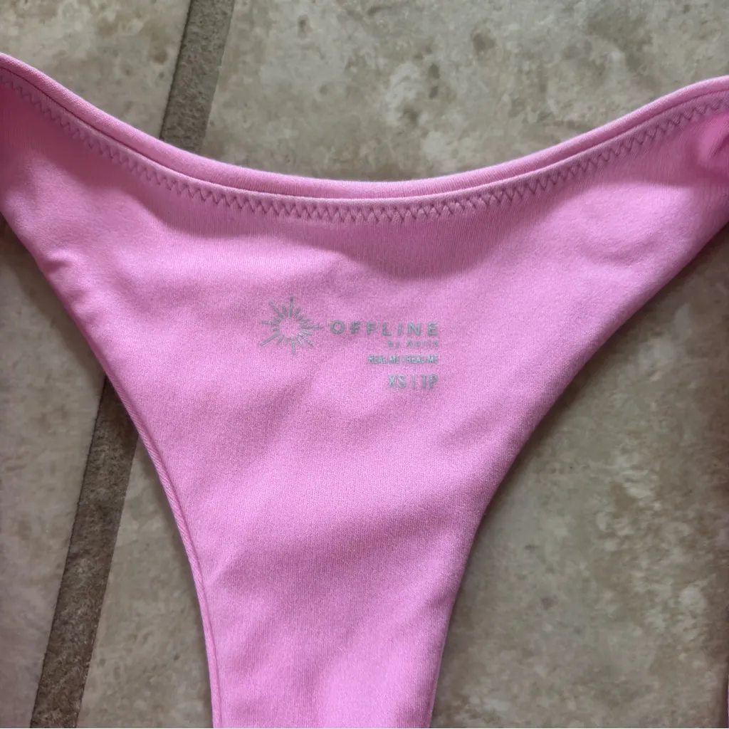 Offline By Aerie Athletic Romper Racerback Smocked Waist Travel Gym Size XS - Image 2