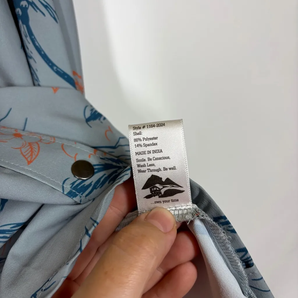 Flylow Phoenix Button Down Shirt Size Large Women’s Blue - Image 9