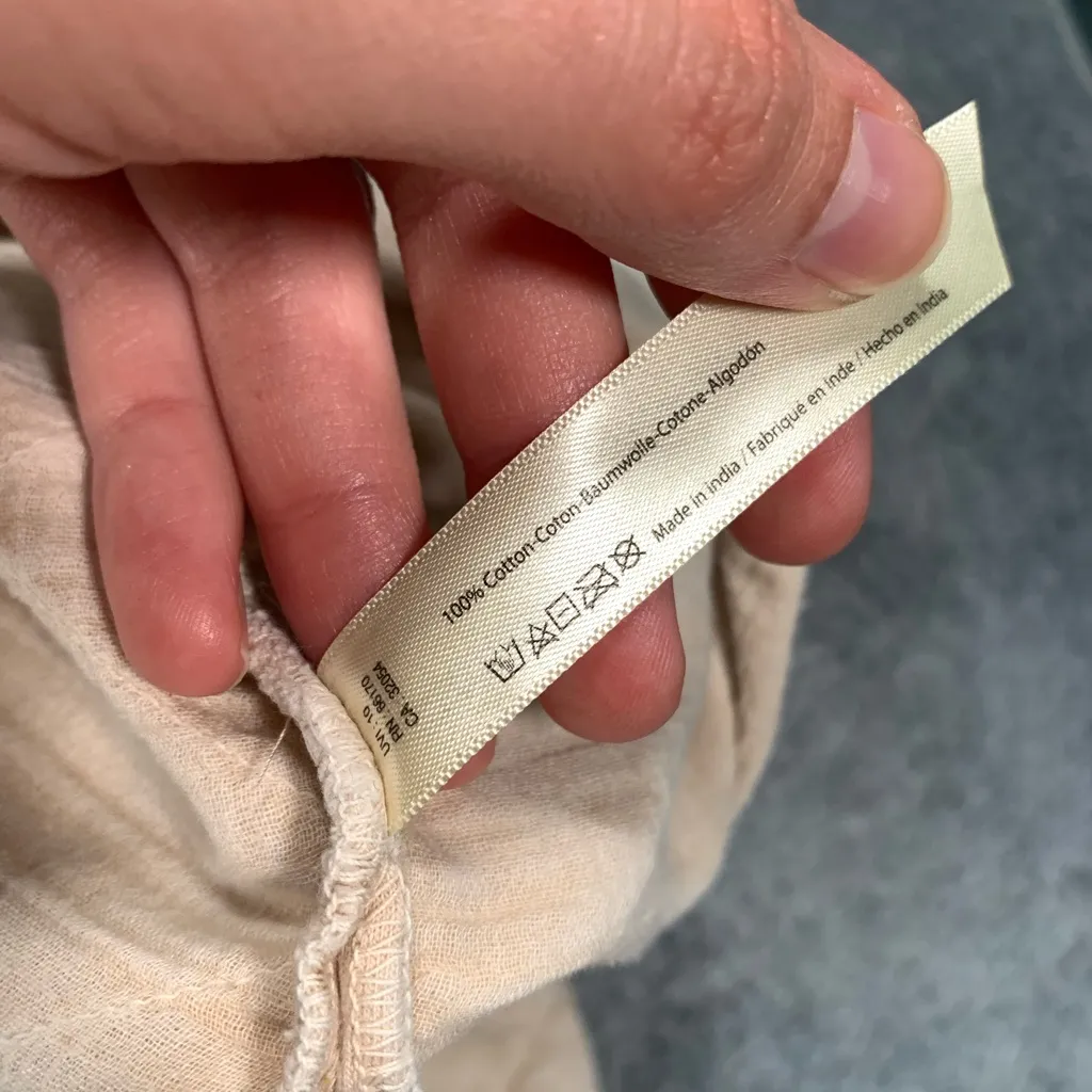 FP one free people cream cotton Sweatshirt sweater Size M - Image 6