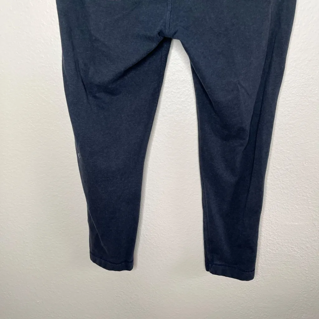 Lululemon Womens Stress Less Heathered Navy Blue Joggers Size 10 - Image 5