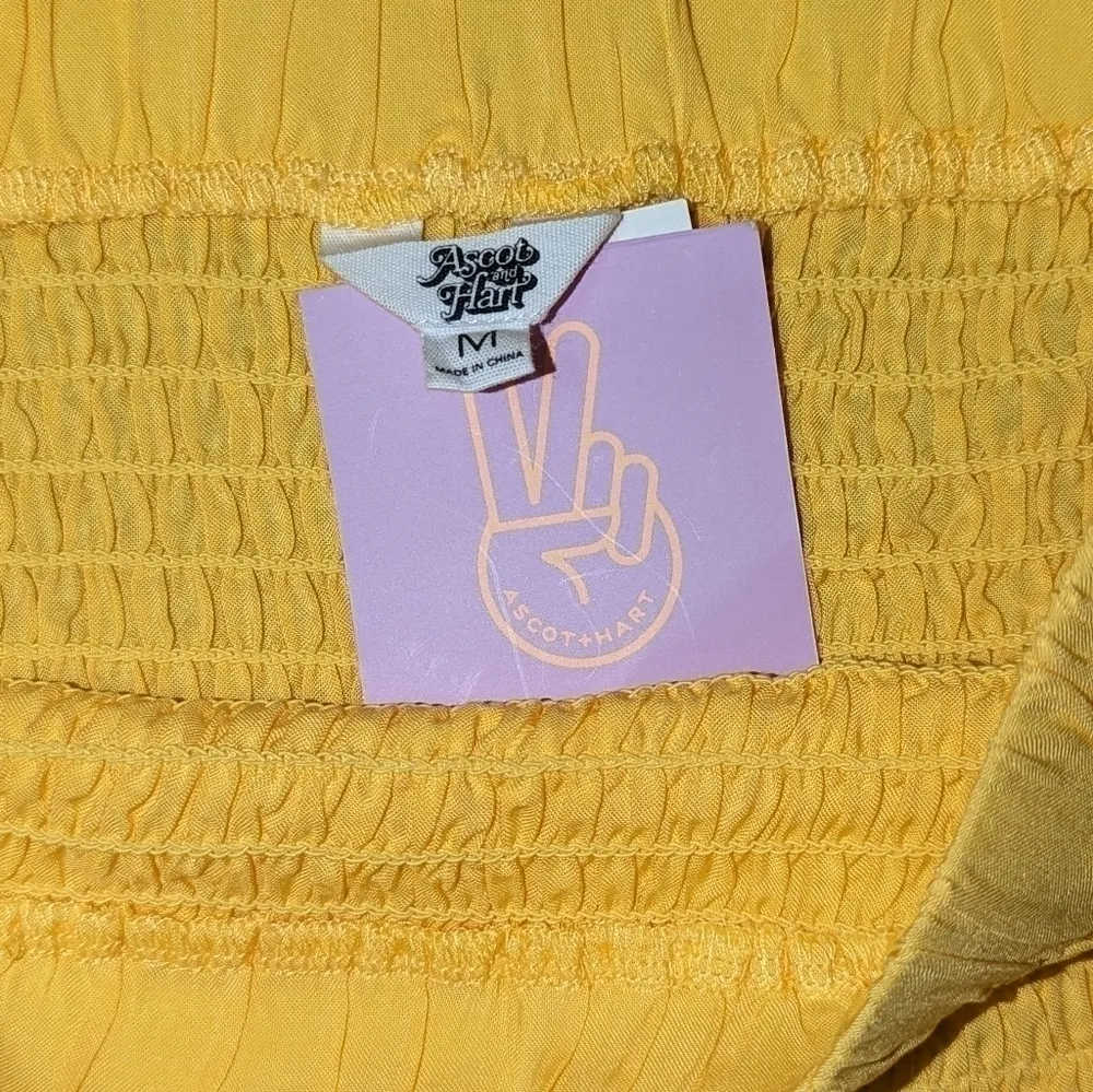 ASCOT AND HART RUCH RUFFLE SKIRT OR TOP! SUMMER IS COMING Yellow Size M - Image 4