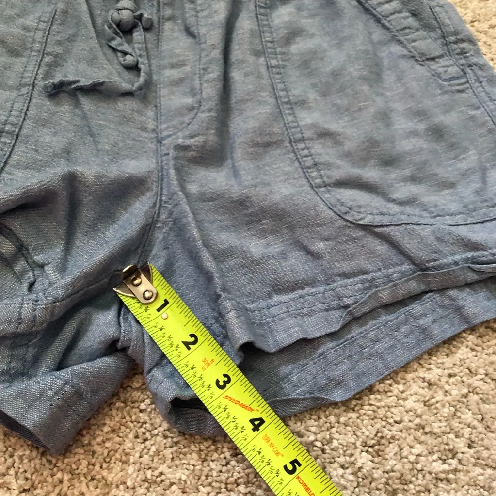 Gap linen blend elastic waist drawstring women shorts size XS - Image 9