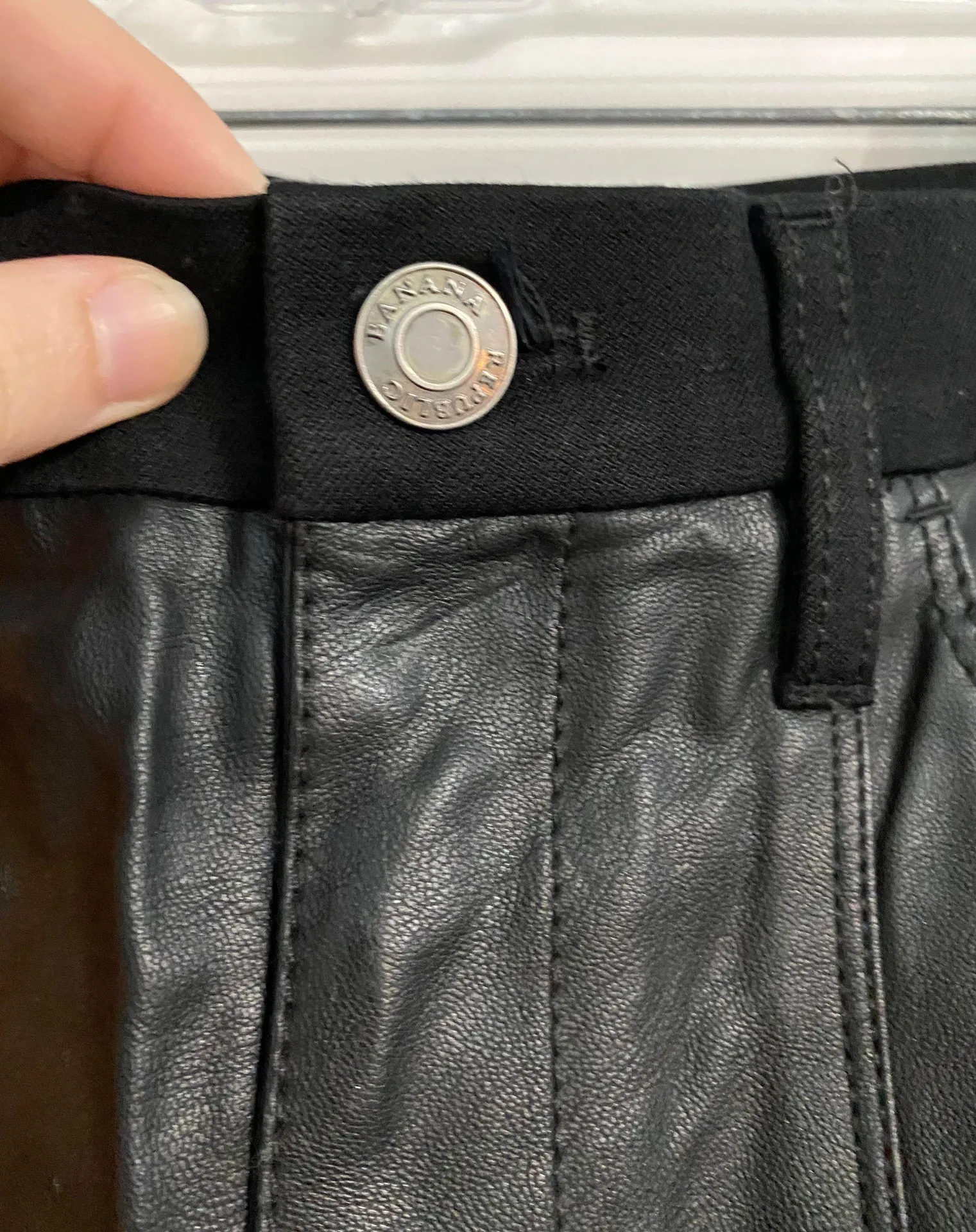 Sloan Black Leather Pants - Image 6