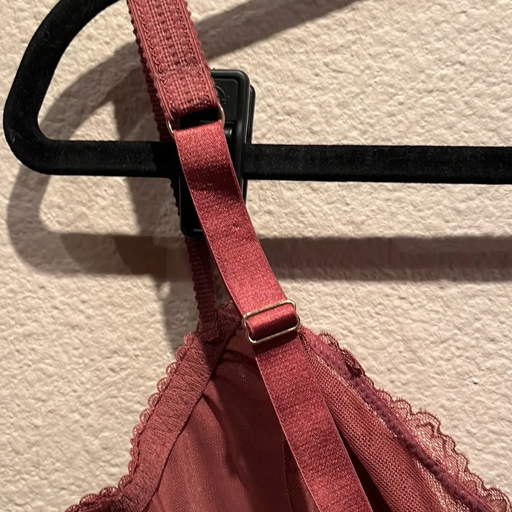 New Auden 38D Unlined Balconette Underwire Bra mulberry Color Pink Size undefined - Image 10