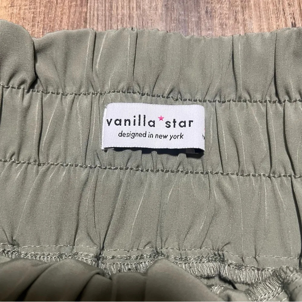 Vanilla Star Sage Green High Waisted Paperbag Waist Pants Size Large - Image 3