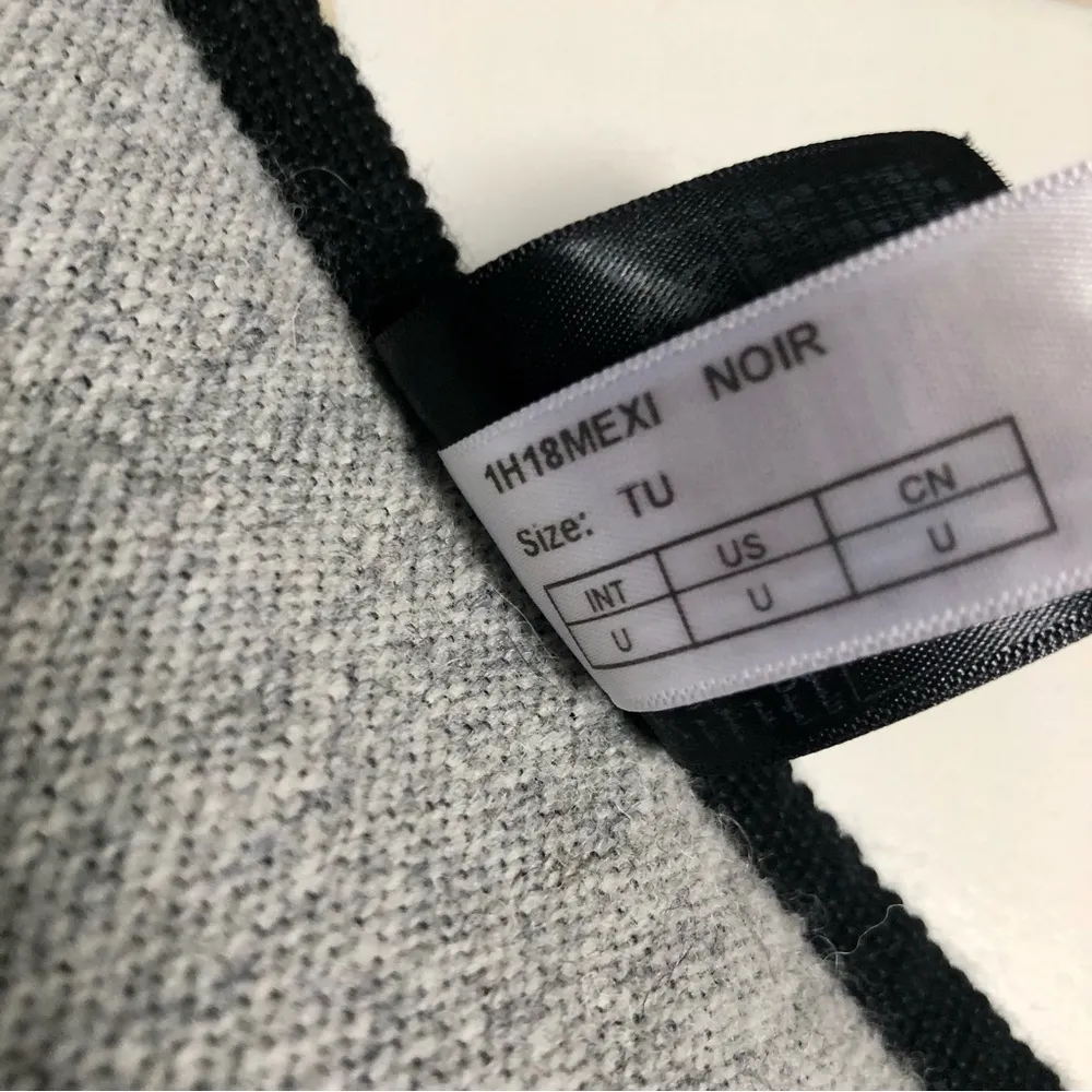 Lady Cape Colorblock Poncho Black Grey Lace Up Neckline Wool OSFM Western - Image 12