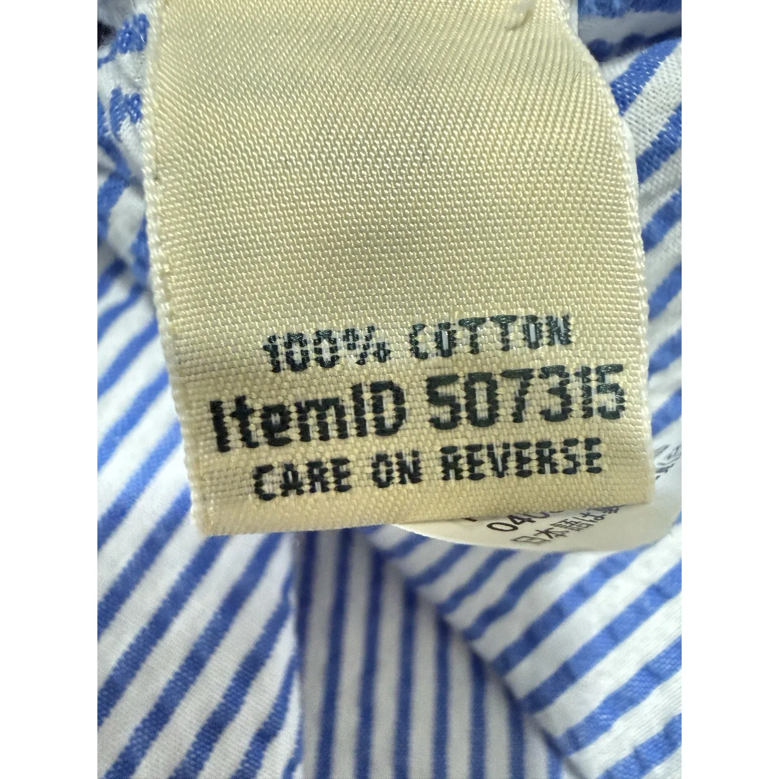 L.L.Bean Women’s Vacationland Seersucker Shirt Long Sleeve MP Cotton Button - Image 5